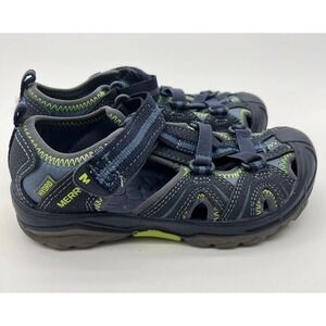 Sandal Merrell Hydro Sport Hook-and-loop Navy/Green Size 13W Unisex Little Kid